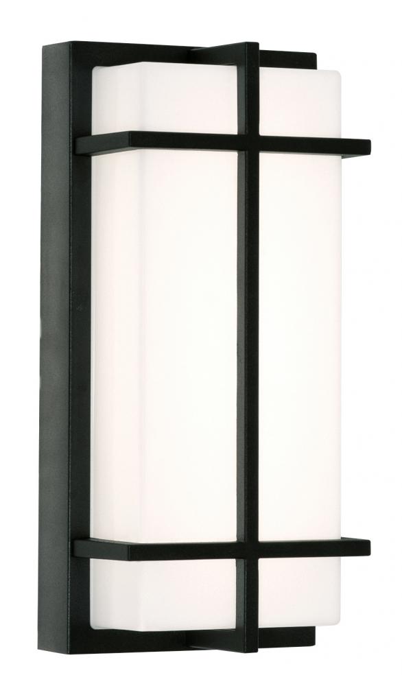 August 12&#39;&#39; Outdoor LED Sconce 26W,BK,Photo.