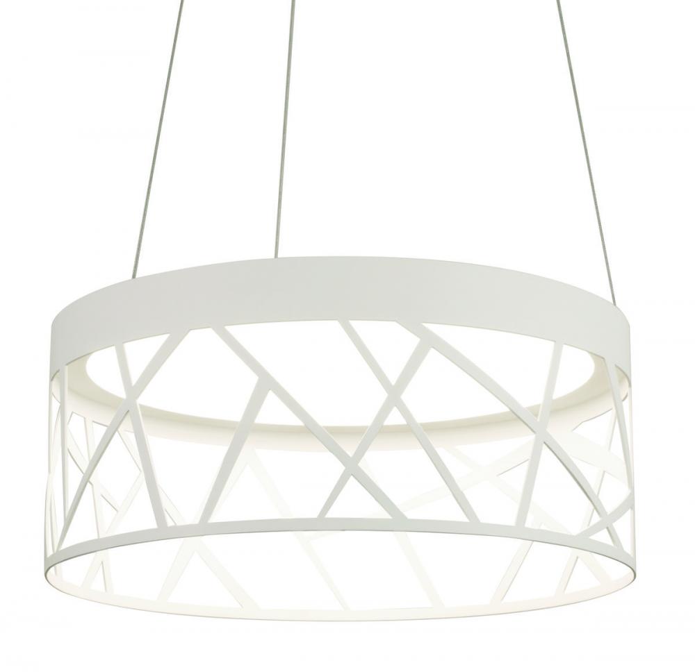 Boon Pendant - White Finish - White Acrylic Shade