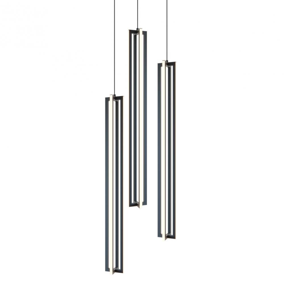 Cass 18&#39;&#39; 3 Light Medium Round Pendant - BK