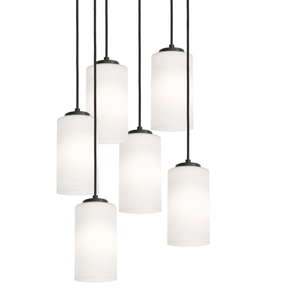 Leo 24&#39;&#39; 6 Light Round Pendant - BK