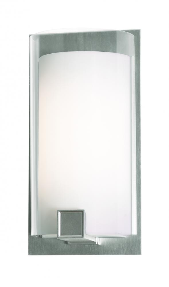 Nolan 12&#39;&#39; LED Sconce - Satin Nickel Finish - White Acrylic