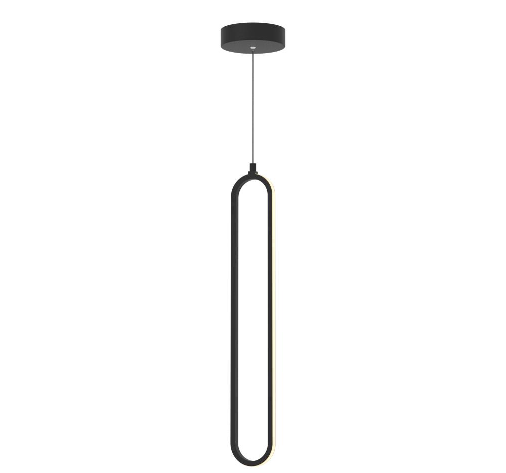 Sienna 24&#39;&#39; LED Pendant 19W 120V BK