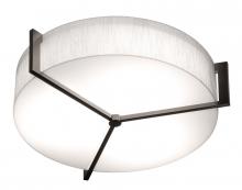 AFX Lighting, Inc. APF1524LAJUDES-LW - Apex 17'' LED Ceiling - Espresso Finish - Linen White Shade