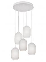 AFX Lighting, Inc. CALP05WHRND5 - Callie 5 Light Round Pendant