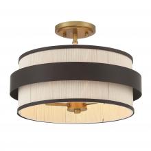 Minka-Lavery 3685-886 - Harbor Wrap - 3 Light Semi Flush