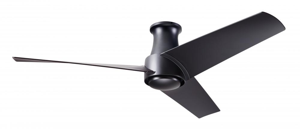 Ambit Flush DC Fan- Matte Black Finish; 56&#34; Matte Black Blades; No Light; Wall Control