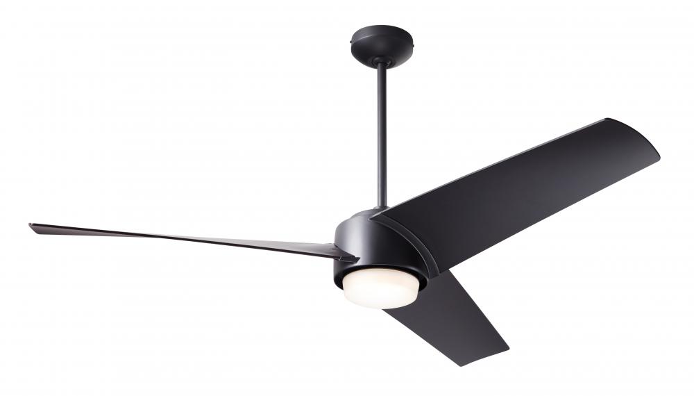 Ambit DC Fan- Matte Black Finish; 56&#34; Matte Black Blades; 17W LED (Matte Black Trim)