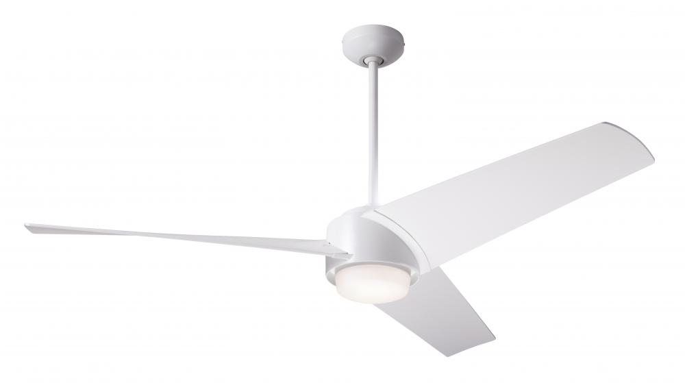 Ambit DC Fan- Matte White Finish; 56&#34; Matte White Blades; 17W LED (Matte White Trim)