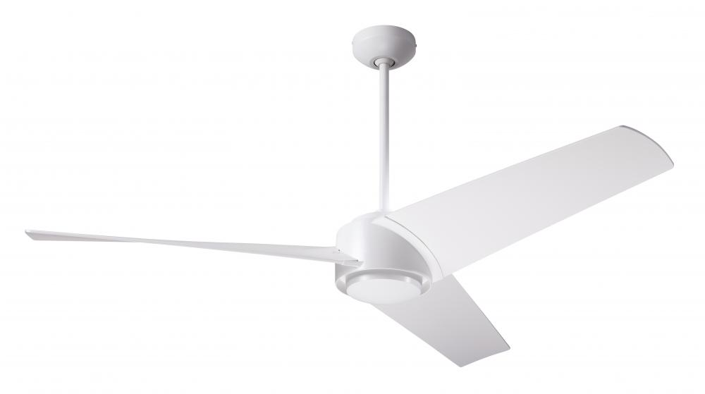 Ambit DC Fan- Matte White Finish; 56&#34; Matte White Blades; No Light; Wall Control