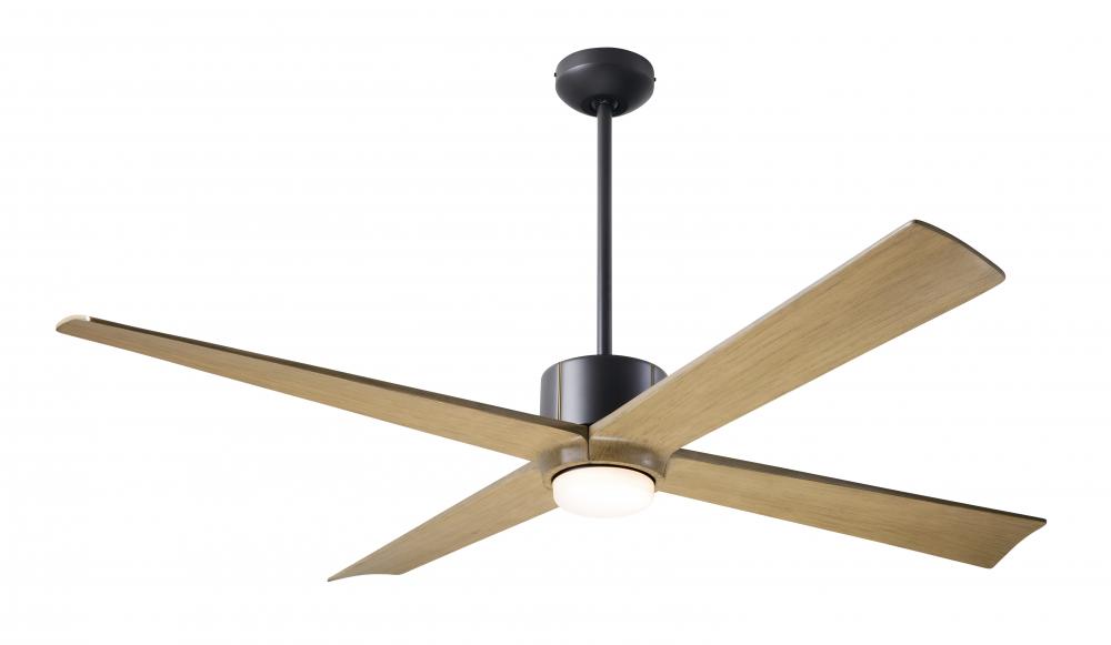 Nouveau DC Fan; Dark Bronze Finish w/ Brass; 56&#34; Maple Blades; 17W LED; Remote Control