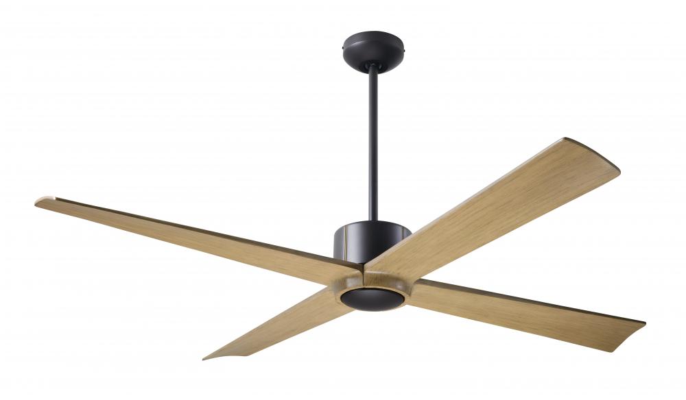 Nouveau DC Fan; Dark Bronze Finish w/ Brass; 56&#34; Maple Blades; No Light; Wall Control