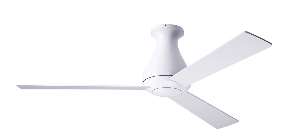 Altus Flush Fan; Gloss White Finish; 42&#34; Aluminum Blades; No Light; Fan Speed Control