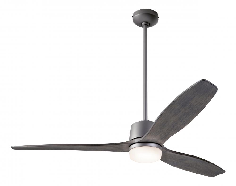 Arbor DC Fan; Graphite Finish; 54&#34; Graywash Blades; 17W LED; Wall Control