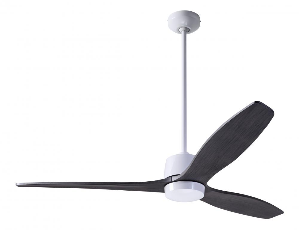 Arbor DC Fan; Gloss White Finish; 54&#34; Ebony Blades; No Light; Wall Control