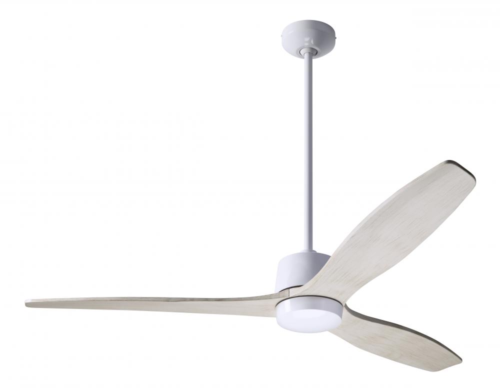 Arbor DC Fan; Gloss White Finish; 54&#34; Whitewash Blades; No Light; Wall Control