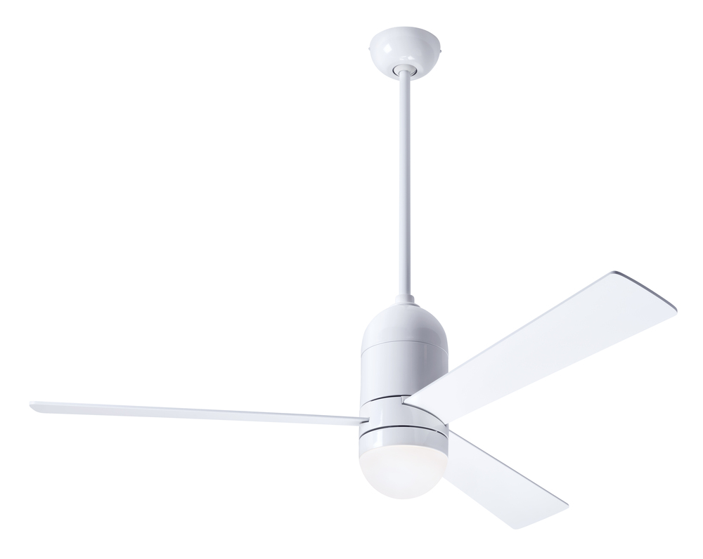 Cirrus DC Fan; Gloss White Finish; 50&#34; White Blades; 17W LED; Remote Control