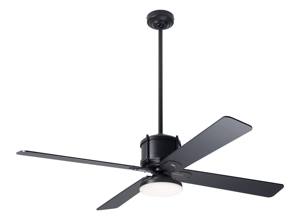 Industry DC Fan; Dark Bronze Finish; 50&#34; Silver Blades; 20W LED Open; Wall Control