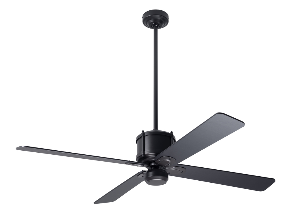 Industry DC Fan; Dark Bronze Finish; 50&#34; Silver Blades; No Light; Wall Control