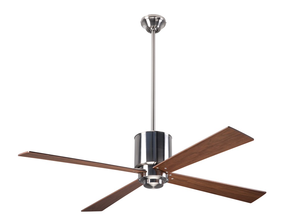 Lapa Fan; Bright Nickel Finish; 50&#34; Mahogany Blades; No Light; Fan Speed Control