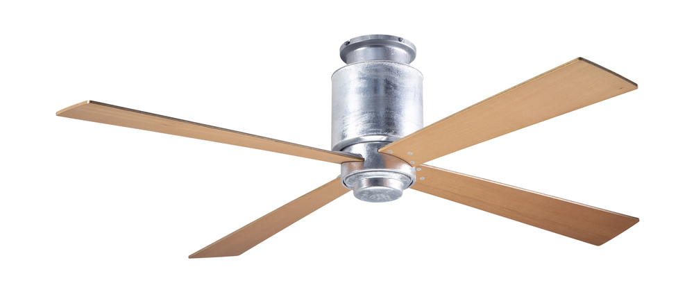 Lapa Flush Fan; Galvanized Finish; 50&#34; Maple Blades; No Light; Fan Speed and Light Control (3-wi