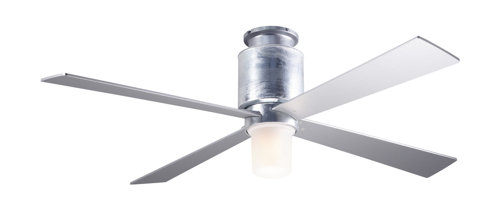 Lapa Flush Fan; Galvanized Finish; 50&#34; Nickel Blades; 17W LED; Fan Speed and Light Control (3-wi