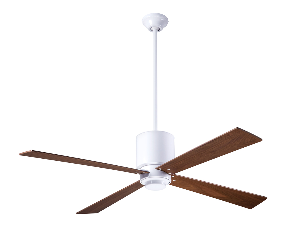 Lapa Fan; Gloss White Finish; 50&#34; Mahogany Blades; No Light; Fan Speed Control