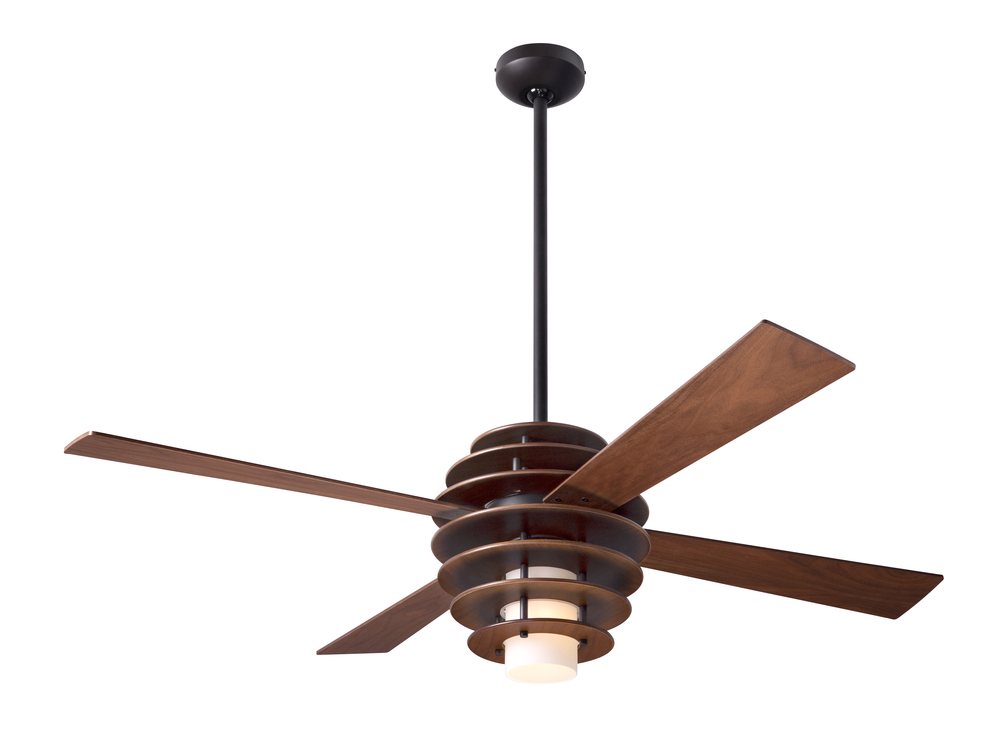 Stella Fan; Mahogany/Dark Bronze Finish; 52&#34; White Blades; 17W LED; Fan Speed and Light Control