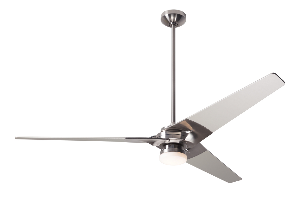 Torsion Fan; Bright Nickel Finish; 62&#34; Graywash Blades; 17W LED; Fan Speed and Light Control (3-