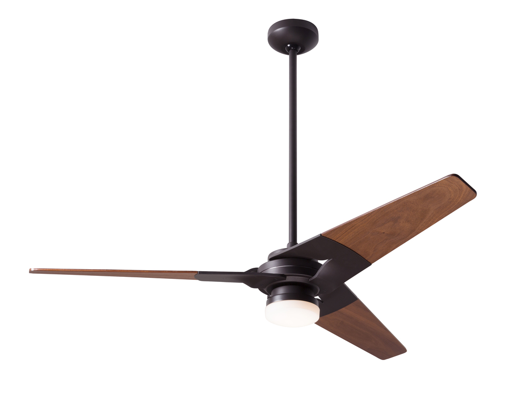 Torsion Fan; Dark Bronze Finish; 52&#34; Mahogany Blades; 17W LED; Fan Speed and Light Control (3-wi