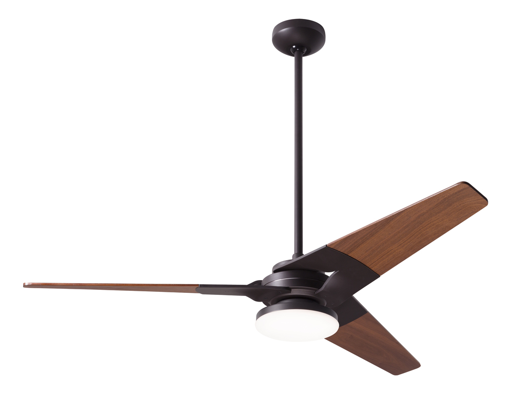 Torsion Fan; Dark Bronze Finish; 52&#34; Mahogany Blades; 20W LED; Fan Speed and Light Control (3-wi