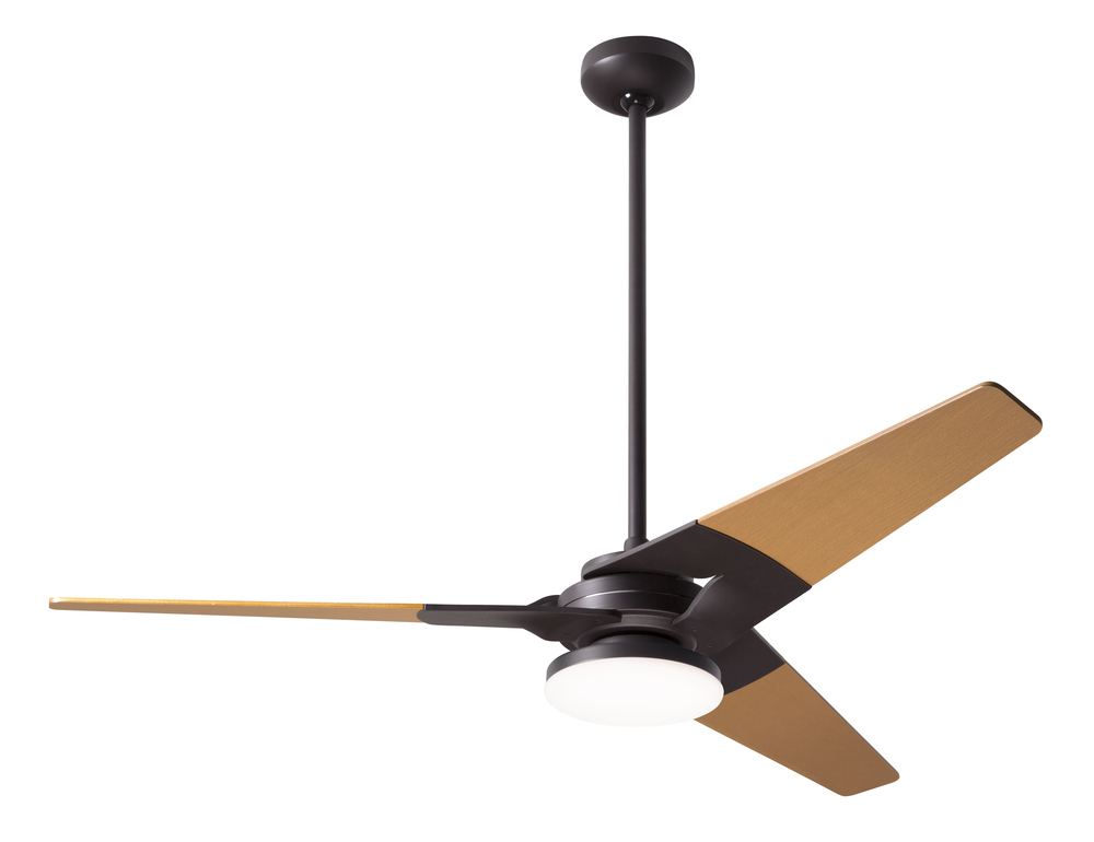 Torsion Fan; Dark Bronze Finish; 52&#34; Maple Blades; 20W LED; Fan Speed and Light Control (3-wire)