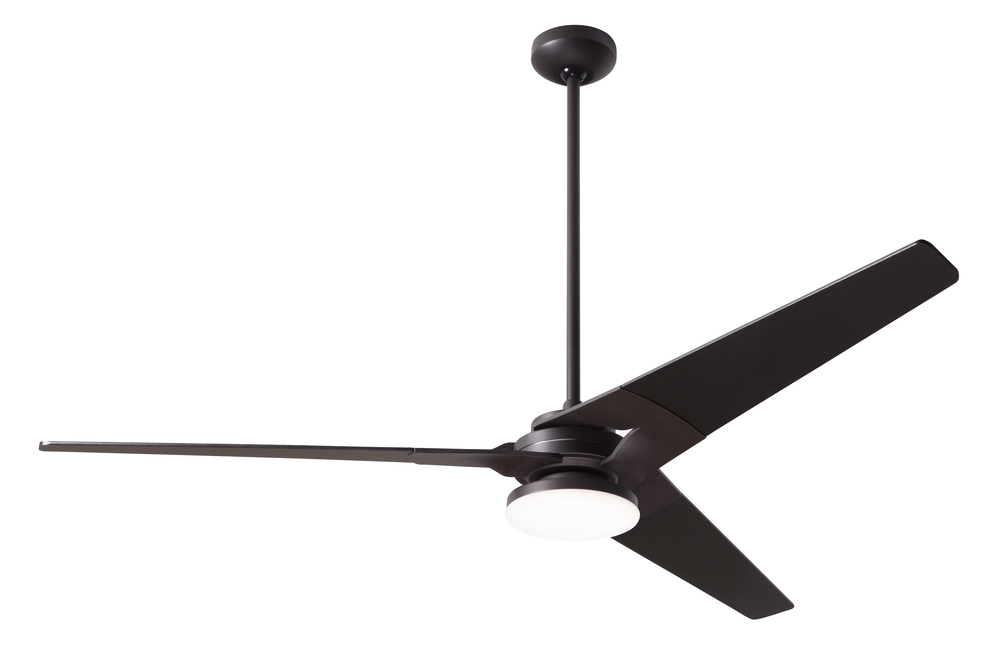 Torsion Fan; Dark Bronze Finish; 62&#34; Whitewash Blades; 20W LED; Wall Control with Remote Handset