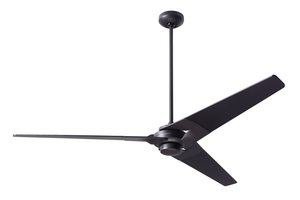 Torsion Fan; Dark Bronze Finish; 62&#34; Black Blades; No Light; Fan Speed Control