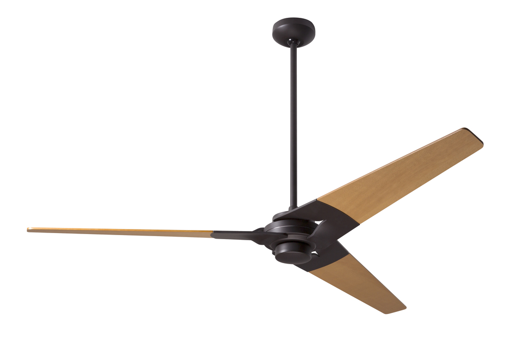 Torsion Fan; Dark Bronze Finish; 62&#34; Maple Blades; No Light; Fan Speed Control