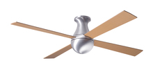 Modern Fan Co. BAL-FM-BA-42-MP-NL-002 - Ball Flush Fan; Brushed Aluminum Finish; 42" Maple Blades; No Light; Fan Speed and Light Control