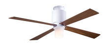 Modern Fan Co. LAP-FM-GW-50-MG-552-002 - Lapa Flush Fan; Gloss White Finish; 50" Mahogany Blades; 17W LED; Fan Speed and Light Control (3