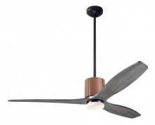 Modern Fan Co. LLX-DBTA-54-GY-271-RC - LeatherLuxe DC Fan; Dark Bronze Finish with Tan Leather; 54" Graywash Blades; 17W LED; Remote Co