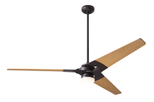 Modern Fan Co. TOR-DB-62-MP-271-002 - Torsion Fan; Dark Bronze Finish; 62" Maple Blades; 17W LED; Fan Speed and Light Control (3-wire)