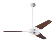 Modern Fan Co. TOR-GW-52-MG-271-004 - Torsion Fan; Gloss White Finish; 52" Mahogany Blades; 17W LED; Fan Speed and Light Control (2-wi