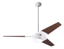 Modern Fan Co. TOR-GW-52-MG-272-004 - Torsion Fan; Gloss White Finish; 52" Mahogany Blades; 20W LED; Fan Speed and Light Control (2-wi