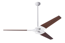 Modern Fan Co. TOR-GW-62-MG-NL-001 - Torsion Fan; Gloss White Finish; 62" Mahogany Blades; No Light; Fan Speed Control