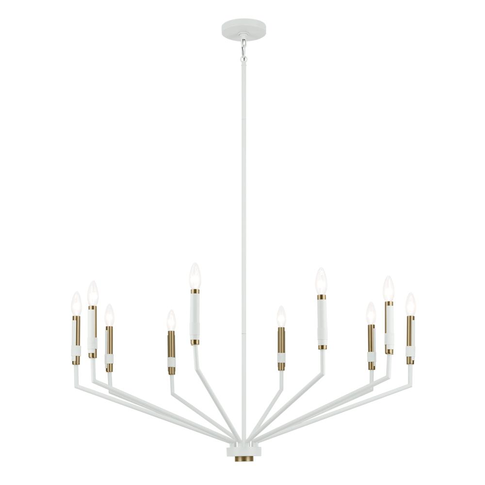 Armand 38.25&#34; 10-Light Chandelier in White