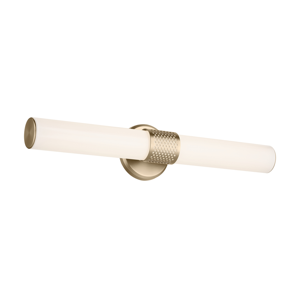 Sashi 24.25&#34; Bath Bar Medium LED with White Glass in Champagne Bronze