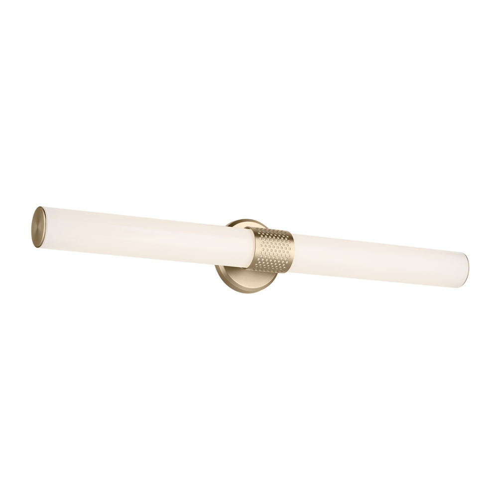 Sashi 32&#34; Bath Bar Large LED with White Glass in Champagne Bronze