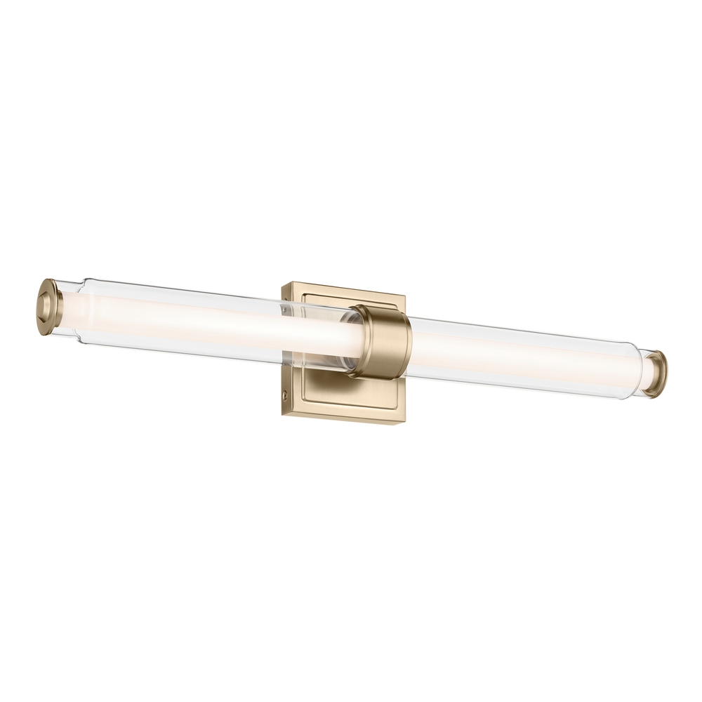 Laurene 26.5&#34; Linear Bath Bar Medium LED with Clear Glass in Champagne Bronze