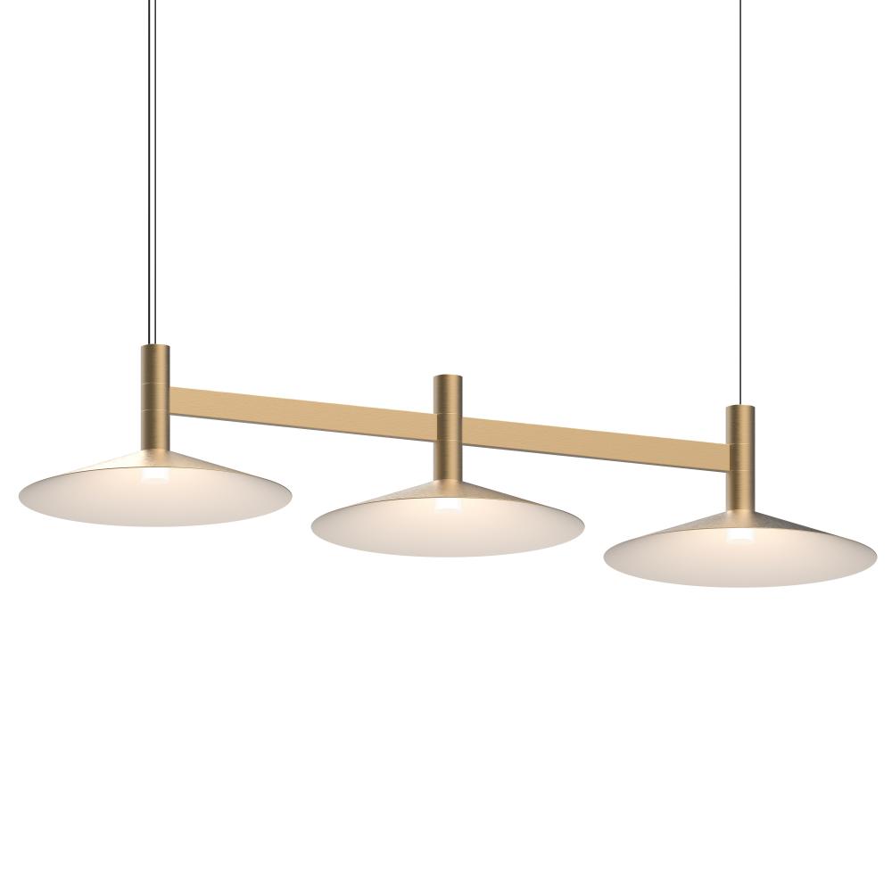 3-Light Linear Pendant w/Shallow Cone Shades