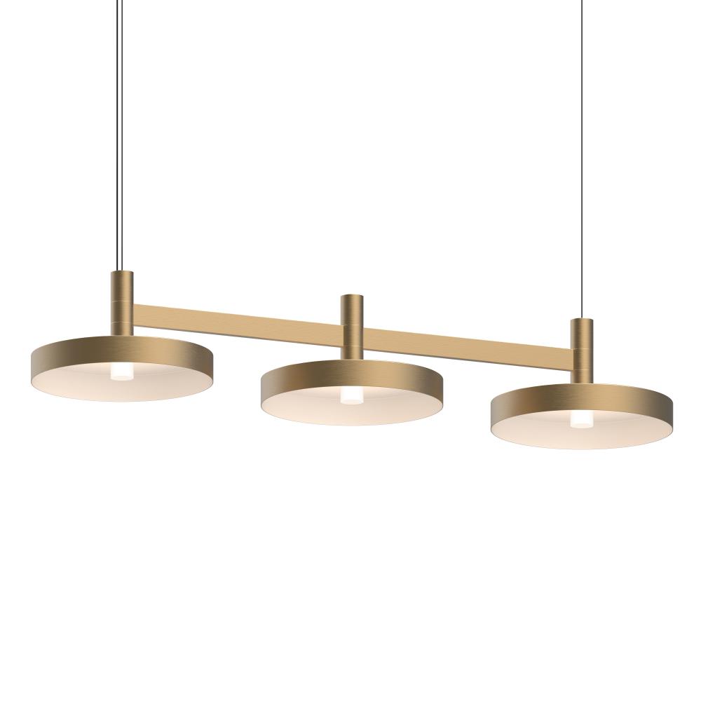 3-Light Linear Pendant w/Pan Shades