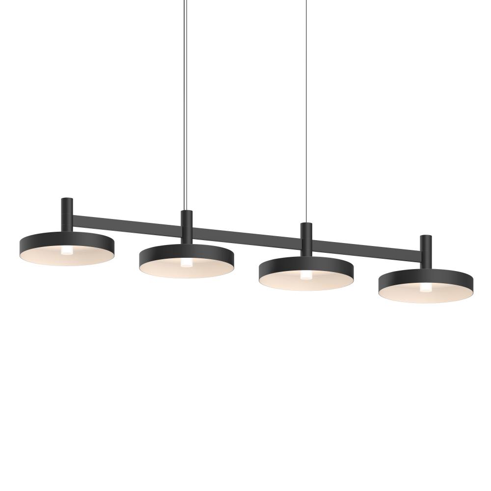 4-Light Linear Pendant w/Pan Shades