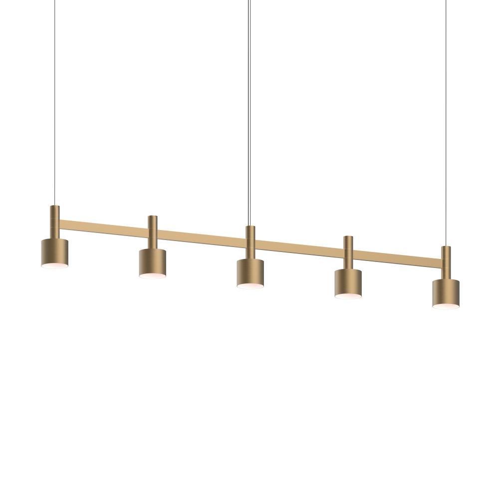 5-Light Linear Pendant w/Drum Shades