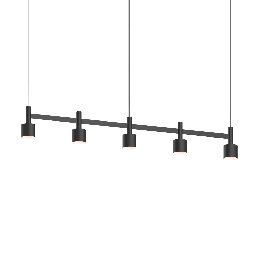 5-Light Linear Pendant w/Drum Shades